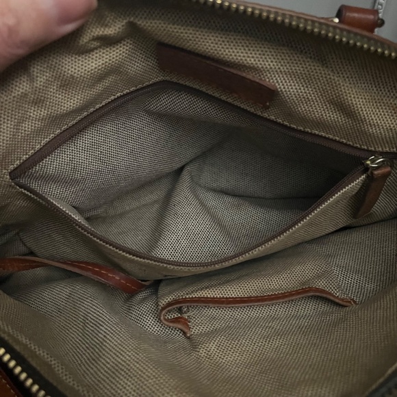 Dooney & Bourke Genuine Florentine Vacchetta Leather Purse Brown Crossbody - Picture 13 of 15